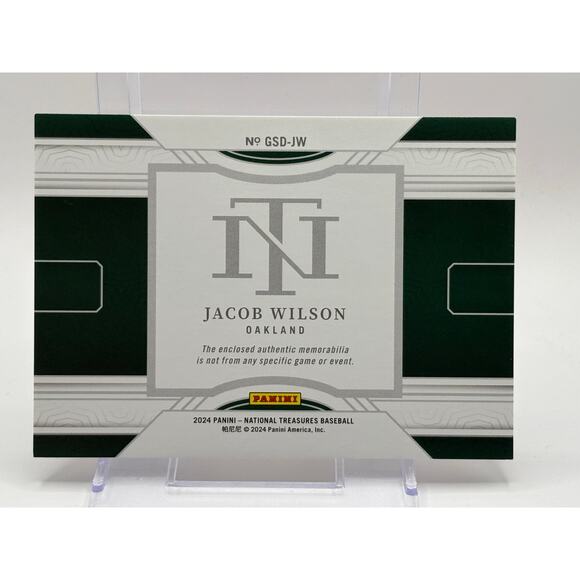 2024 National Treasures Jacob Wilson Game Gear Swatches Dual Jersey 69/99 SP RC - Picture 2 of 2